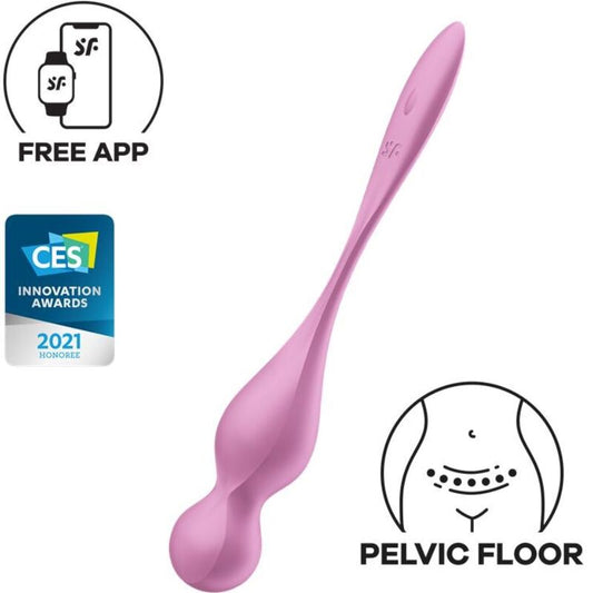 SATISFYER BALLS Balles Vibrantes Kegel Love Birds Rose - Aura Intime