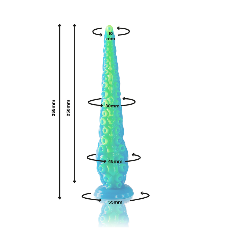 EPIC - Gode Tentacle Mince Fluorescent Scylla Petite Taille