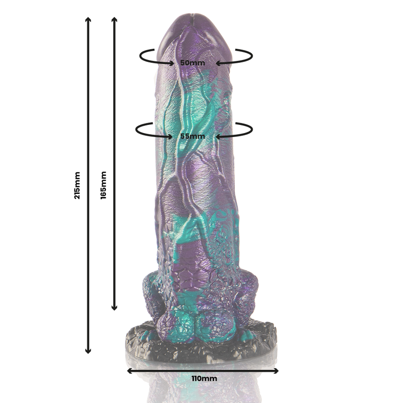 EPIC - Gode Basilic Double Plaisir Écailleux Grande Taille