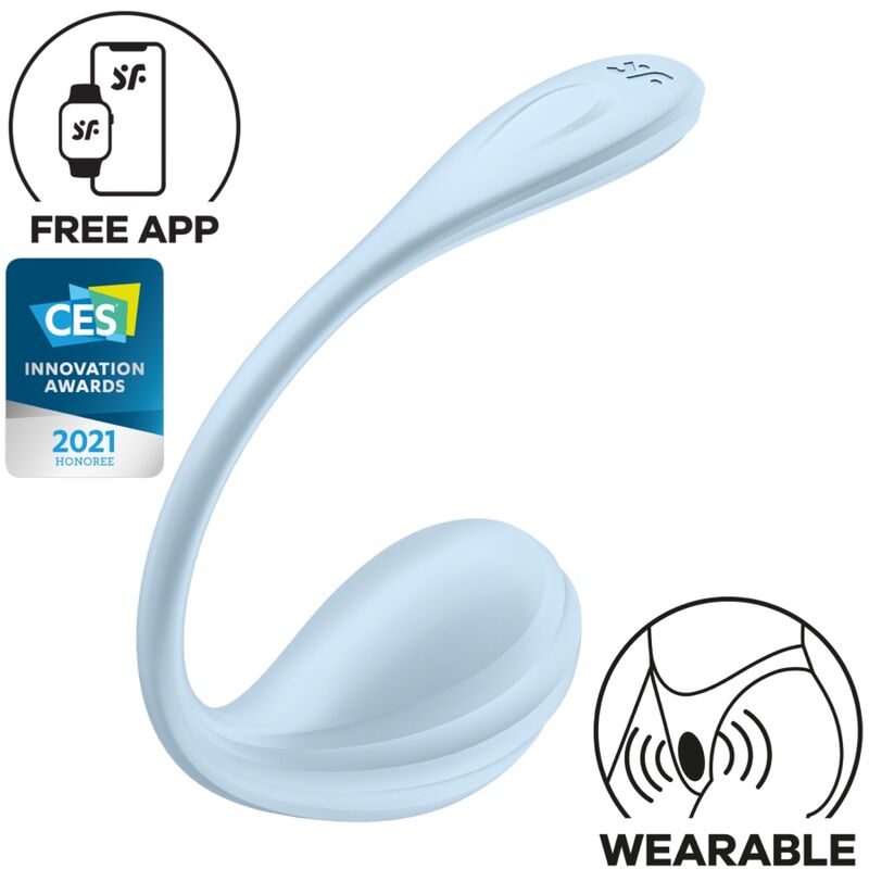 SATISFYER PARTNER Application Gratuite Stimulateur Point G Pétale Lisse Ble... - Aura Intime