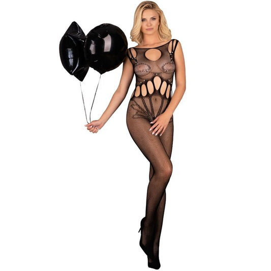 LIVCO CORSETTI BODYSTOCKINGS Amahil Bodystocking Sans Crotchless Noir Taille Unique - Aura Intime