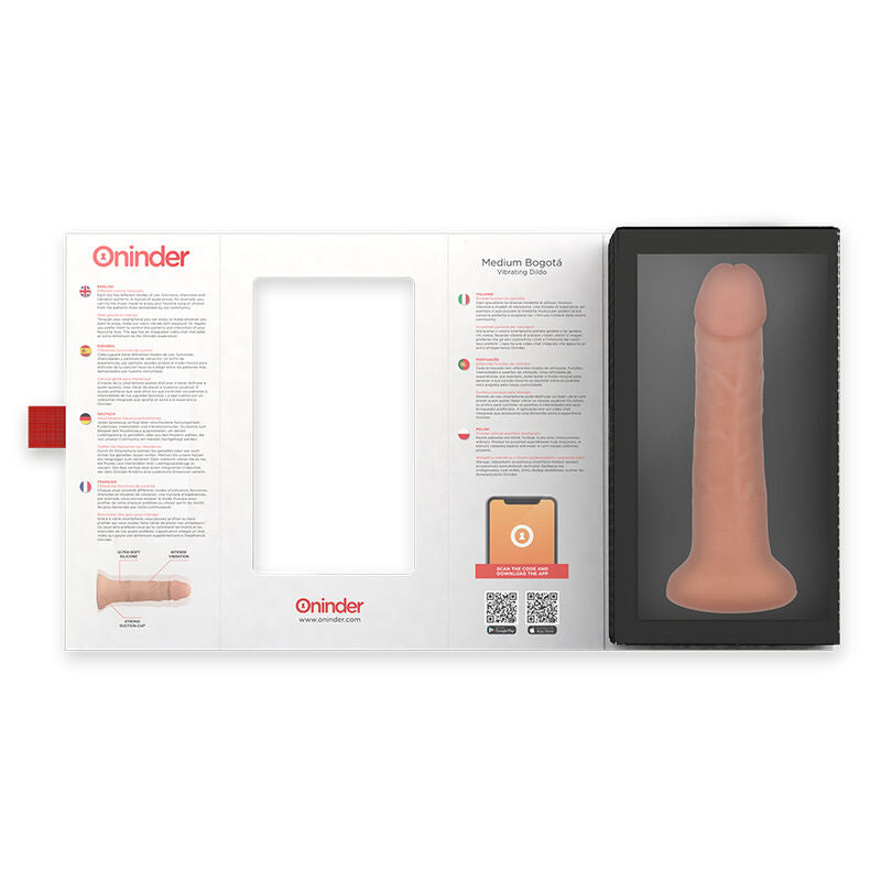 ONINDER - Gode Vibrator Bogota Medium 9 Speed Natural 20 Cm -O- 4.2 Cm - Free App