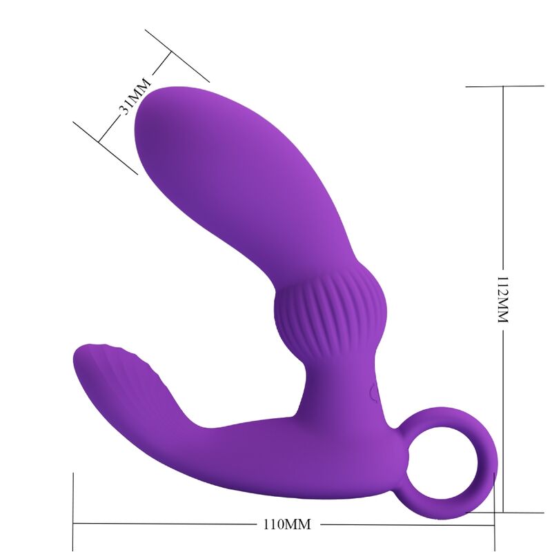 PRETTY LOVE Cayla Vibrateur Masseur Anal Lila — accessoires inclus