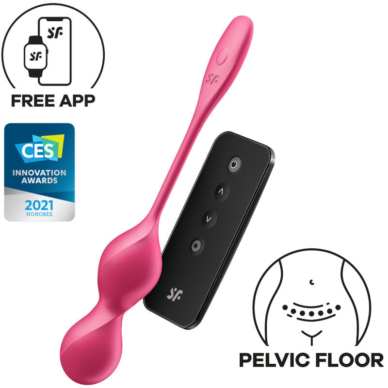 SATISFYER BALLS Love Birds 2 Balles Vibrantes Kegel + Application Gratuite - Aura Intime