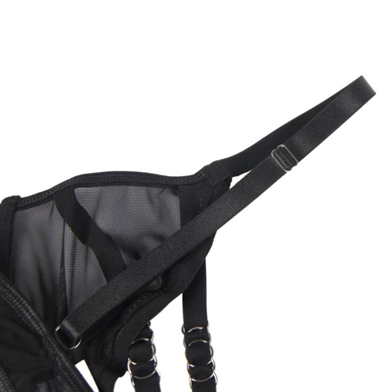SUBBLIME SETS Ensemble Deux Pièces Soutien-Gorge Transparent Bandes S/M — vue arrière