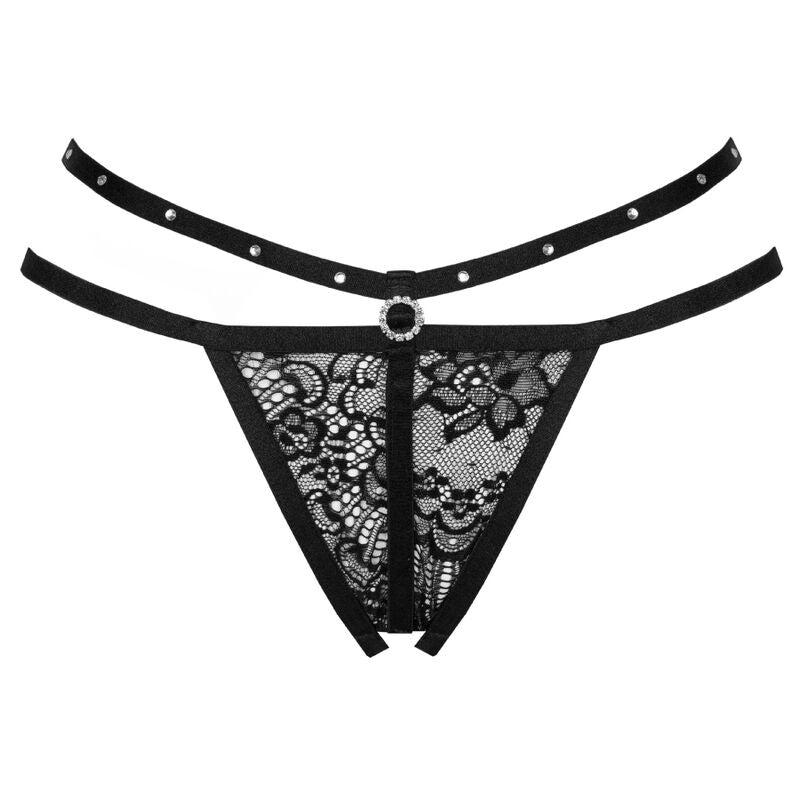LIVCO CORSETTI PANTIES String Nomade Sans Crotchless Noir — vue alternative