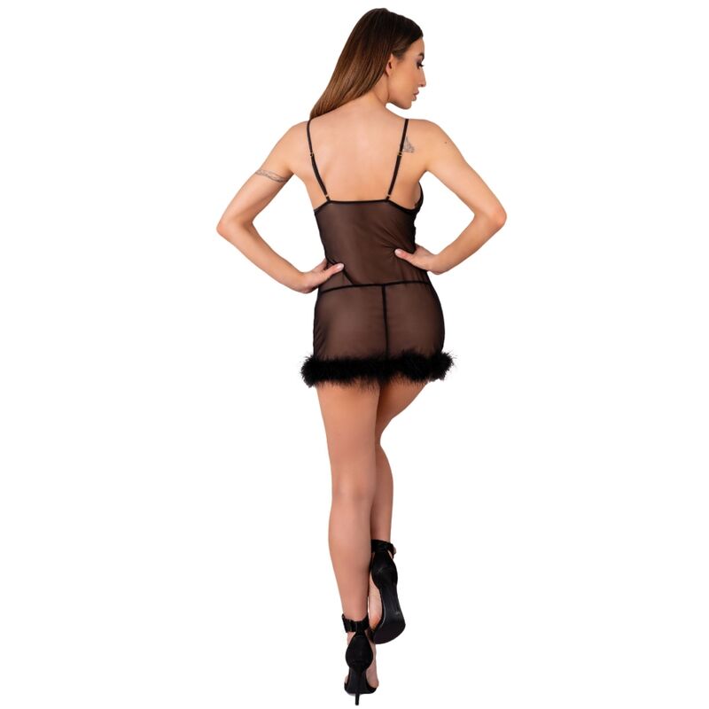 LIVCO CORSETTI SETS Ensemble Zerunam Babydoll + String Noir — vue détaillée