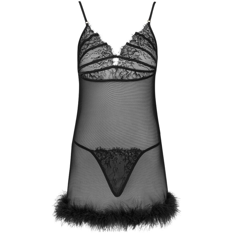 LIVCO CORSETTI SETS Ensemble Zerunam Babydoll + String Noir — vue alternative