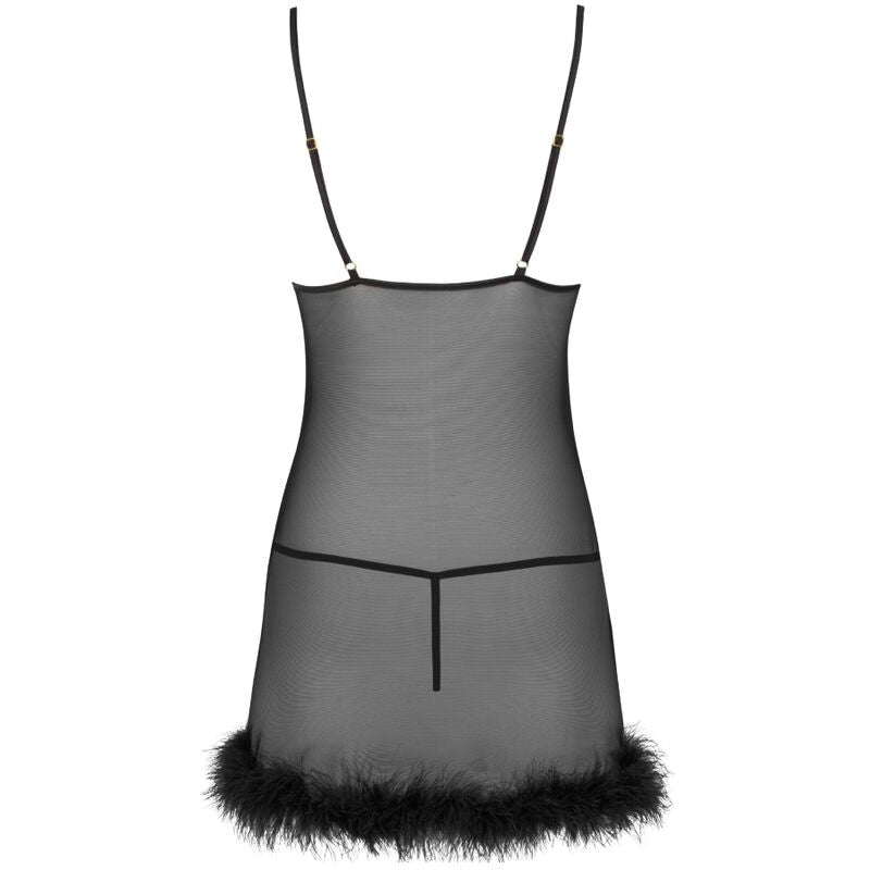 LIVCO CORSETTI SETS Ensemble Zerunam Babydoll + String Noir — vue arrière