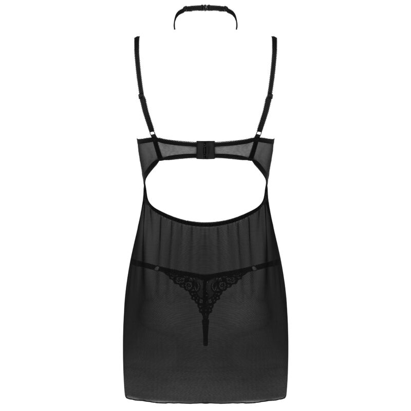 LIVCO CORSETTI SETS Ensemble Binella Babydoll + Thong Noir — vue arrière