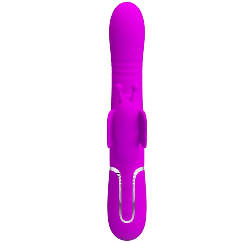 PRETTY LOVE FLIRTATION VIBRATEUR MULTIFONCTION LAPIN 4 1 PAPILLON FUCHSIA — vue détaillée