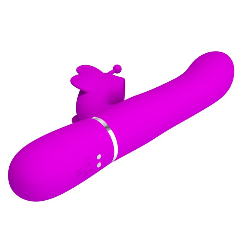 PRETTY LOVE FLIRTATION VIBRATEUR MULTIFONCTION LAPIN 4 1 PAPILLON FUCHSIA — vue arrière