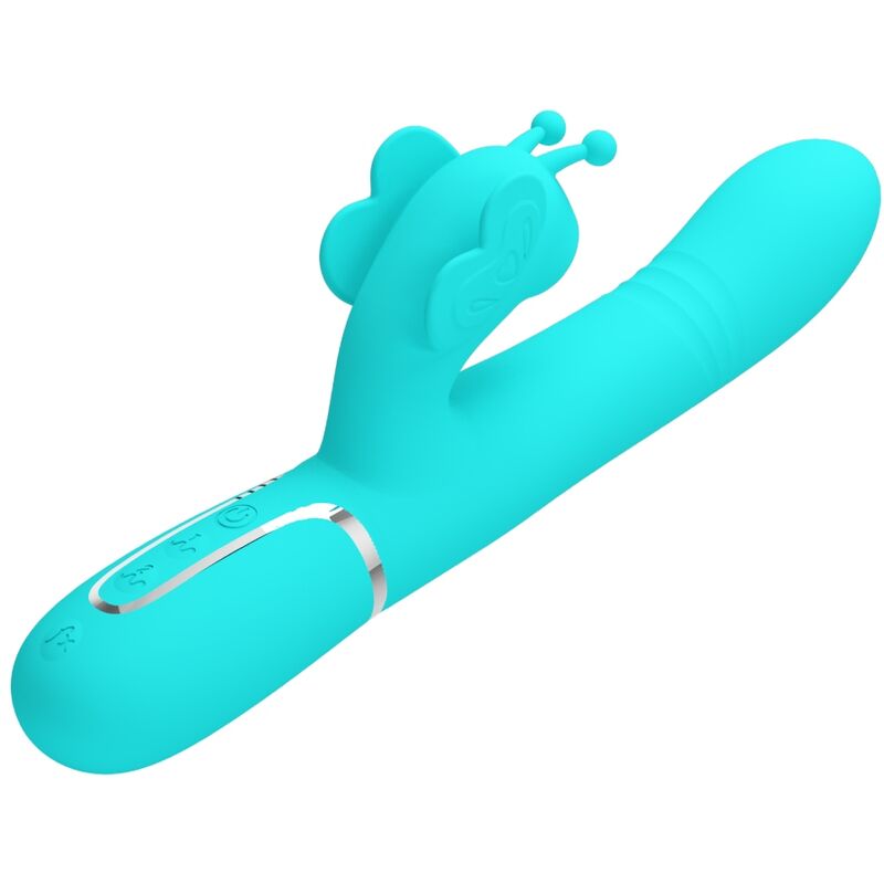PRETTY LOVE FLIRTATION VIBRATEUR MULTIFONCTION LAPIN 4 1 PAPILLON AQUA VERT — vue alternative