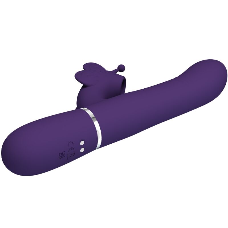 PRETTY LOVE FLIRTATION VIBRATEUR MULTIFONCTION LAPIN 4 1 PAPILLON VIOLET — vue arrière