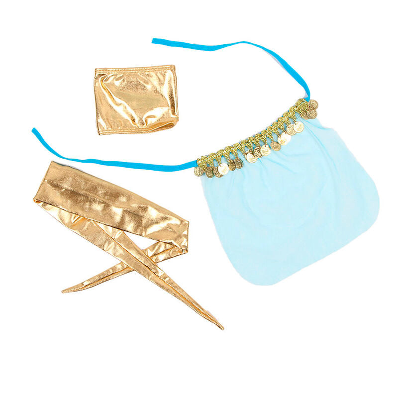 SUBBLIME SETS Ensemble Lingerie Bleu Style Indien S/M — accessoires inclus