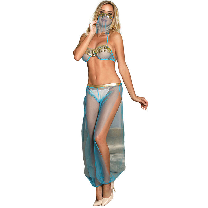 SUBBLIME SETS Ensemble Lingerie Bleu Style Indien S/M - Aura Intime
