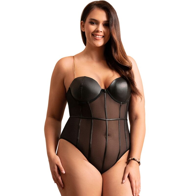 SUBBLIME BODIES Body Noir Bretelles Chaîne L/Xl — vue détaillée