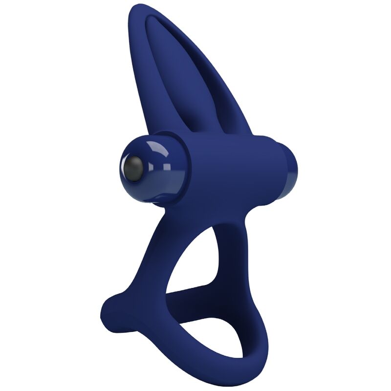 PRETTY LOVE MALE MAT DOUBLE ANNEAU VIBRATION & STIMULATEUR BLEU — vue alternative