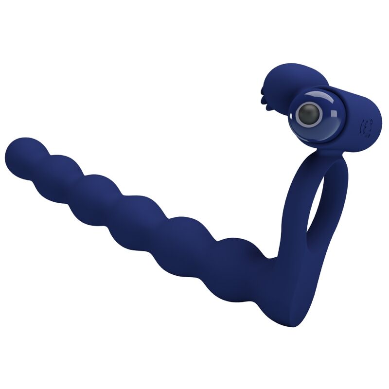 PRETTY LOVE MALE AJMAL ANNEAU VIBRANT PLUG BLEU - Aura Intime