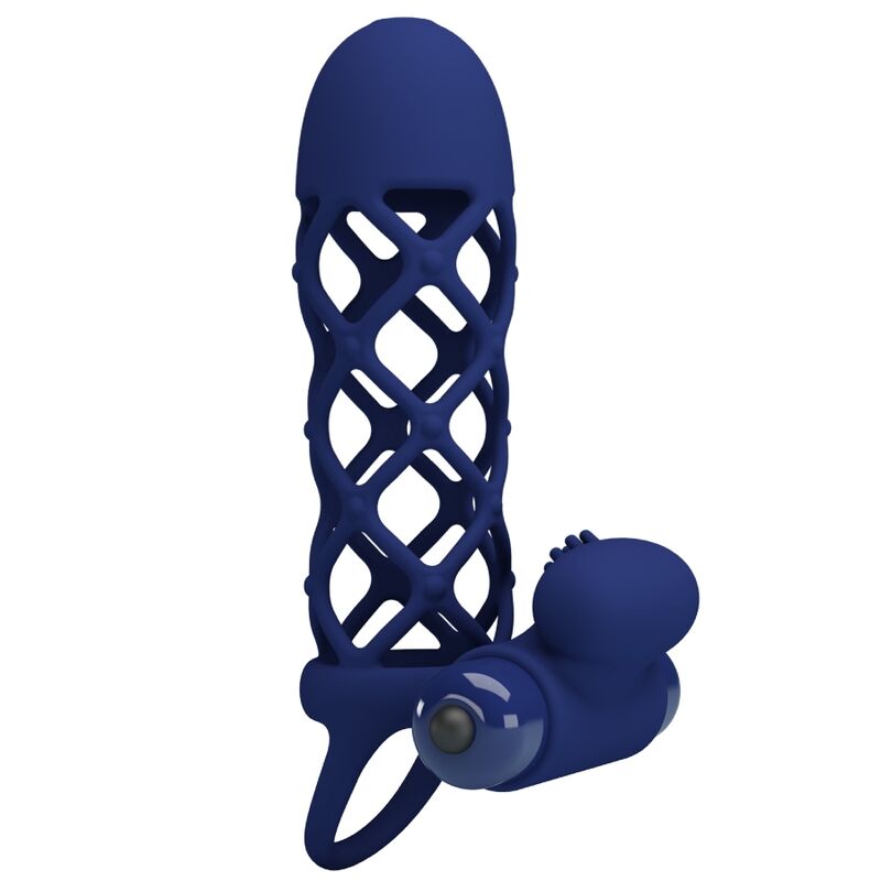 PRETTY LOVE MALE GIANN ANNEAU VIBRATEUR GAINE SILICONE BLEU — vue alternative