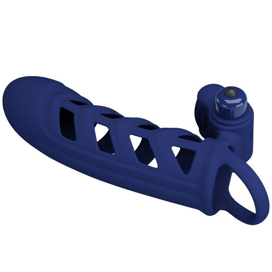 PRETTY LOVE MALE ALTAF ANNEAU VIBRATEUR GAINE SILICONE BLEU - Aura Intime
