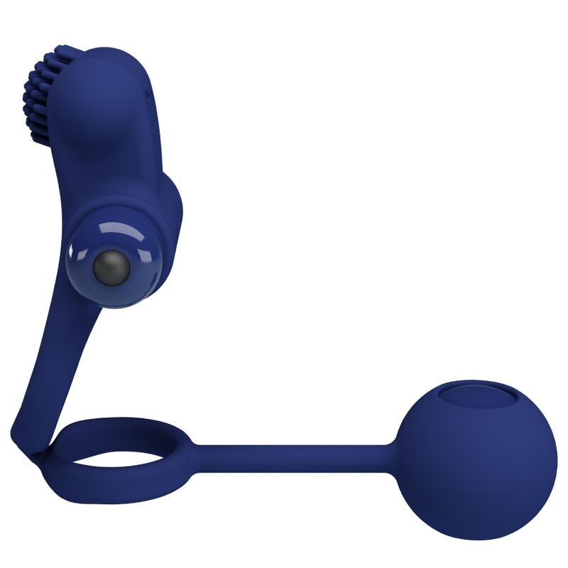 PRETTY LOVE MALE REMINGTON DOUBLE ANNEAU VIBRANT PLUG BLEU — vue détaillée