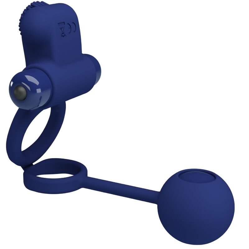 PRETTY LOVE MALE REMINGTON DOUBLE ANNEAU VIBRANT PLUG BLEU — vue alternative