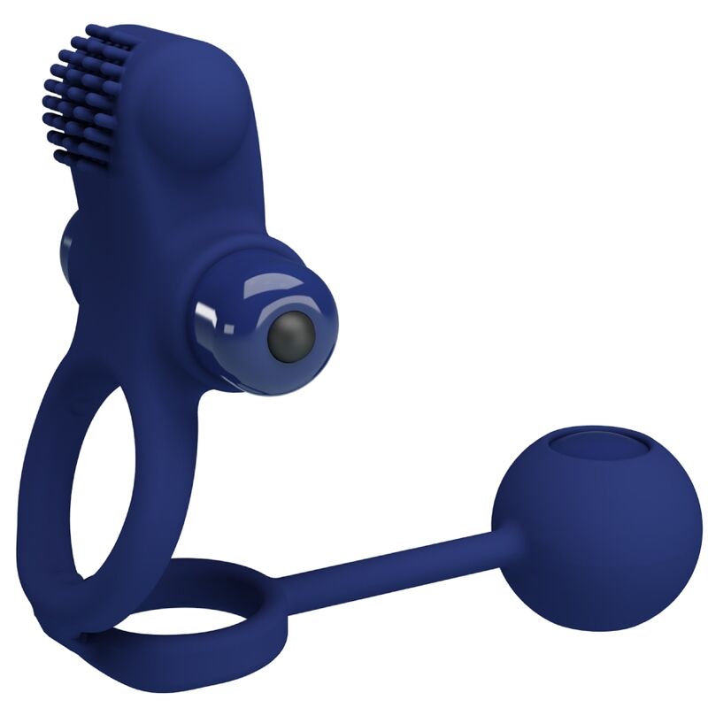 PRETTY LOVE MALE REMINGTON DOUBLE ANNEAU VIBRANT PLUG BLEU - Aura Intime