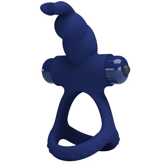 PRETTY LOVE - Luchito Double Ring Vibrating Blue Rabbit