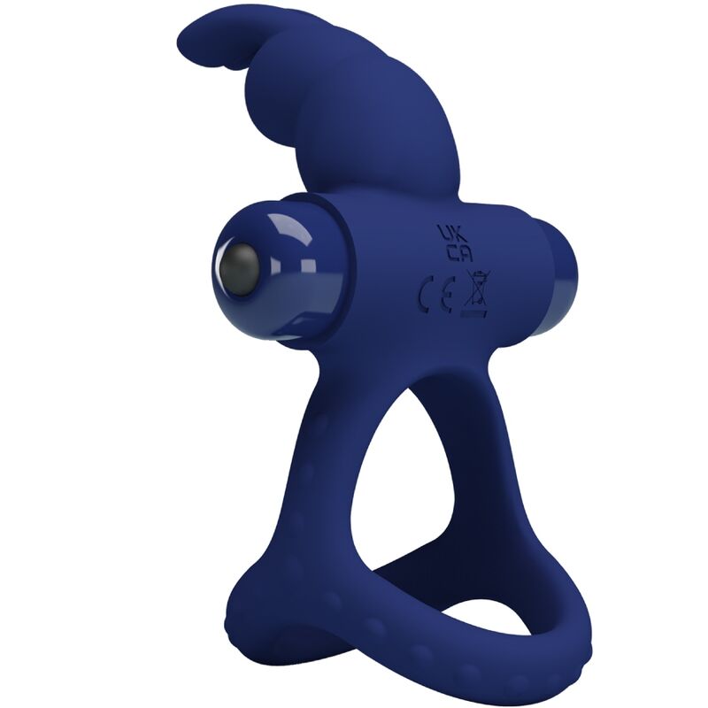 PRETTY LOVE - Luchito Double Anneau Vibrant Lapin Bleu