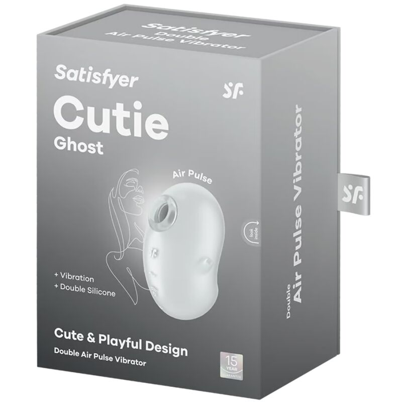 SATISFYER LAYONS CUTIE GHOST VIBRATEUR POSER BLANC — accessoires inclus