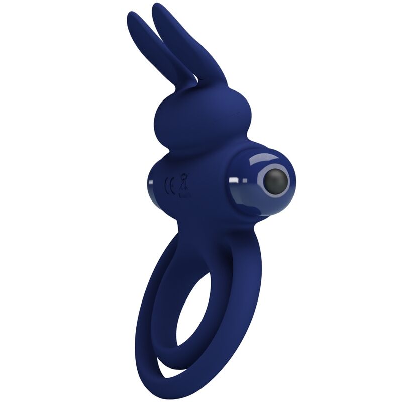 PRETTY LOVE MALE DAREY DOUBLE ANNEAU VIBRANT LAPIN BLEU — vue détaillée