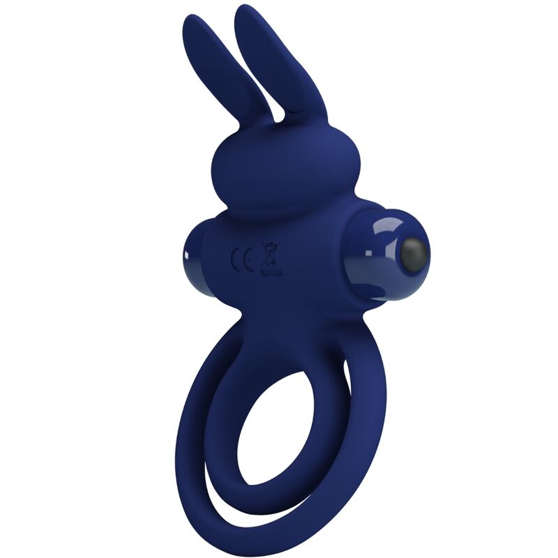 PRETTY LOVE MALE DAREY DOUBLE ANNEAU VIBRANT LAPIN BLEU - Aura Intime