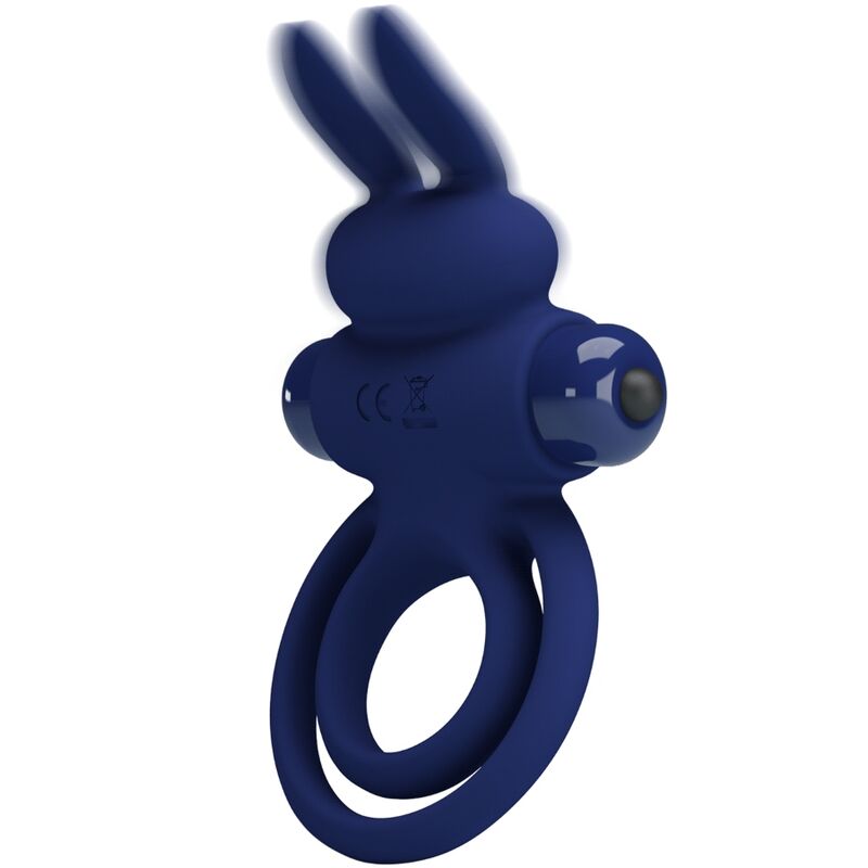 PRETTY LOVE MALE DAREY DOUBLE ANNEAU VIBRANT LAPIN BLEU — accessoires inclus
