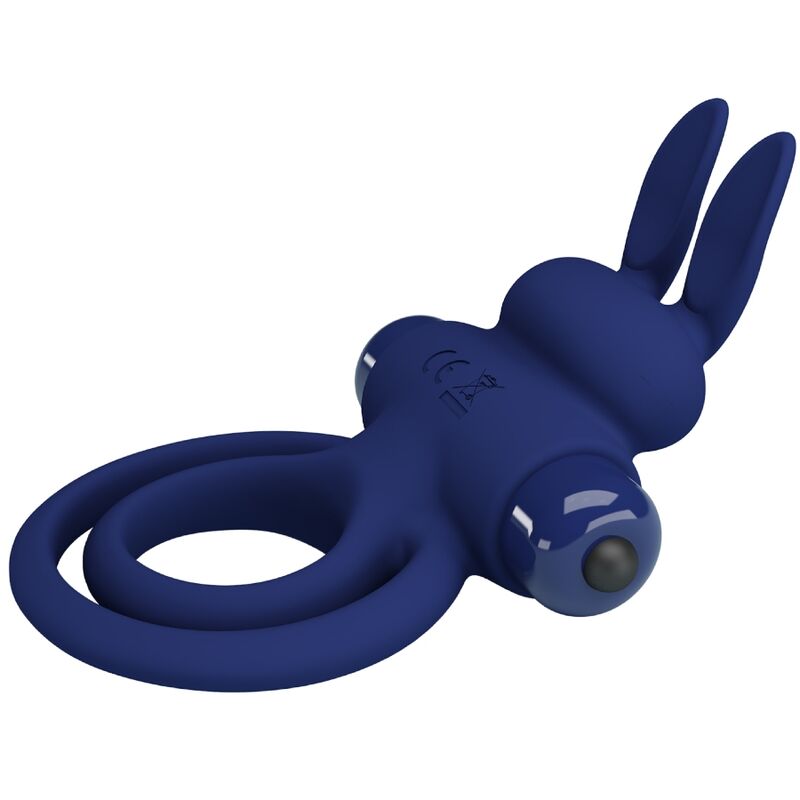 PRETTY LOVE - Darey Double Anneau Vibrant Lapin Bleu