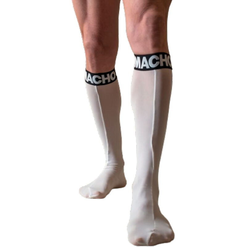 MACHO UNDERWEAR Chaussettes Fines Taille Unique Blanche - Aura Intime