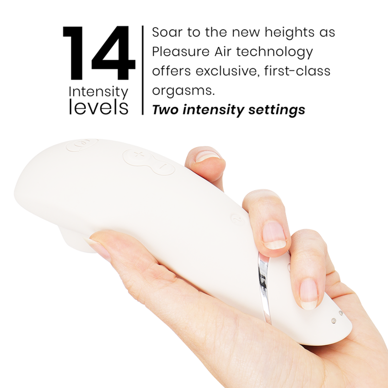 WOMANIZER Stimulateur Clitoral Premium 2 Gris Chaud — accessoires inclus