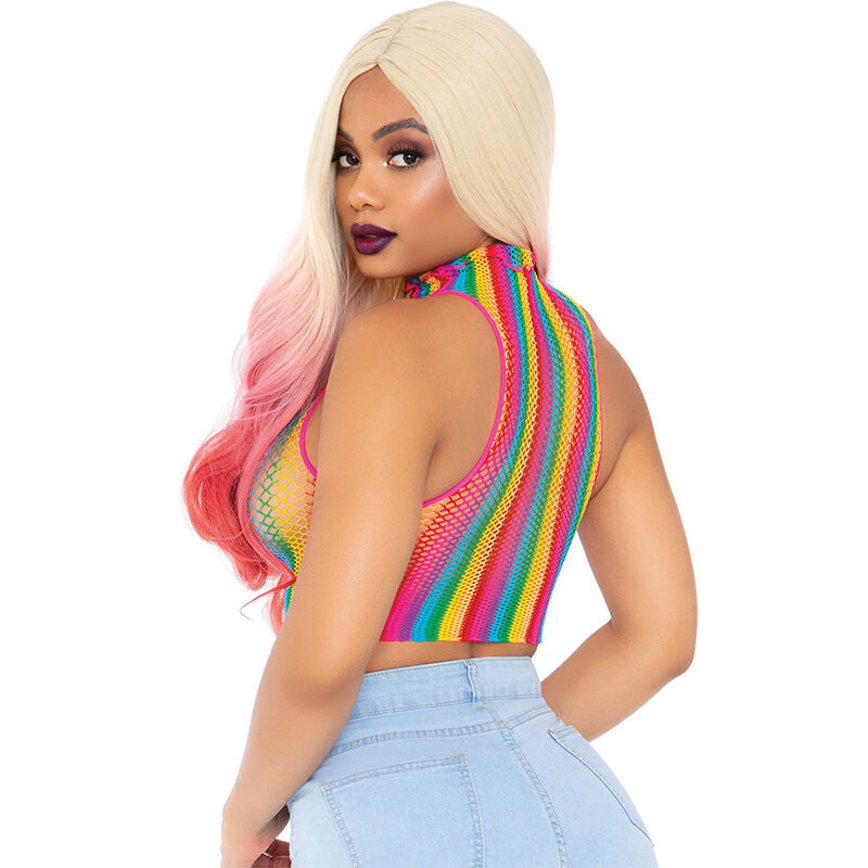 LEG AVENUE CHEMISES Haut Filet Multicolore — vue détaillée