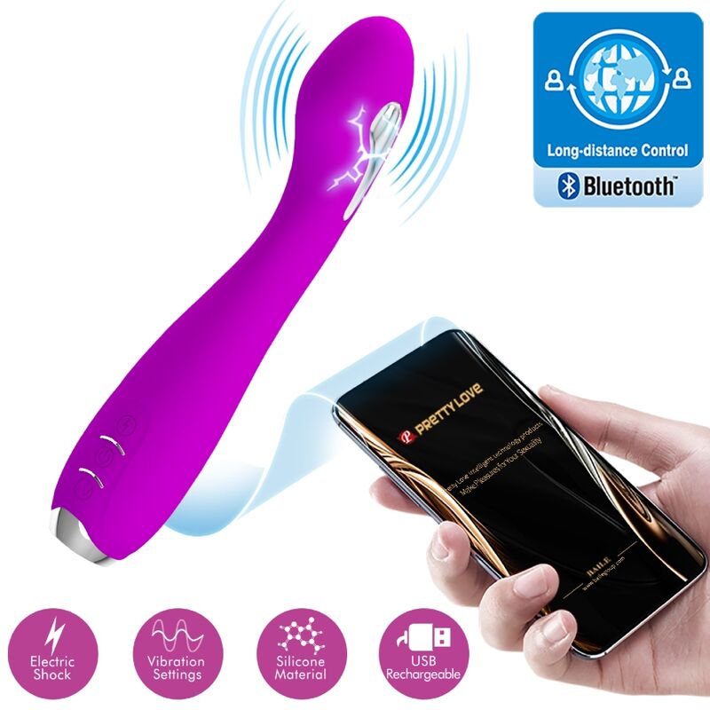 PRETTY LOVE FLIRTATION HECTOR ELECTROSHOCK VIBRATOR APPLICATION GRATUITE VIOLET - Aura Intime