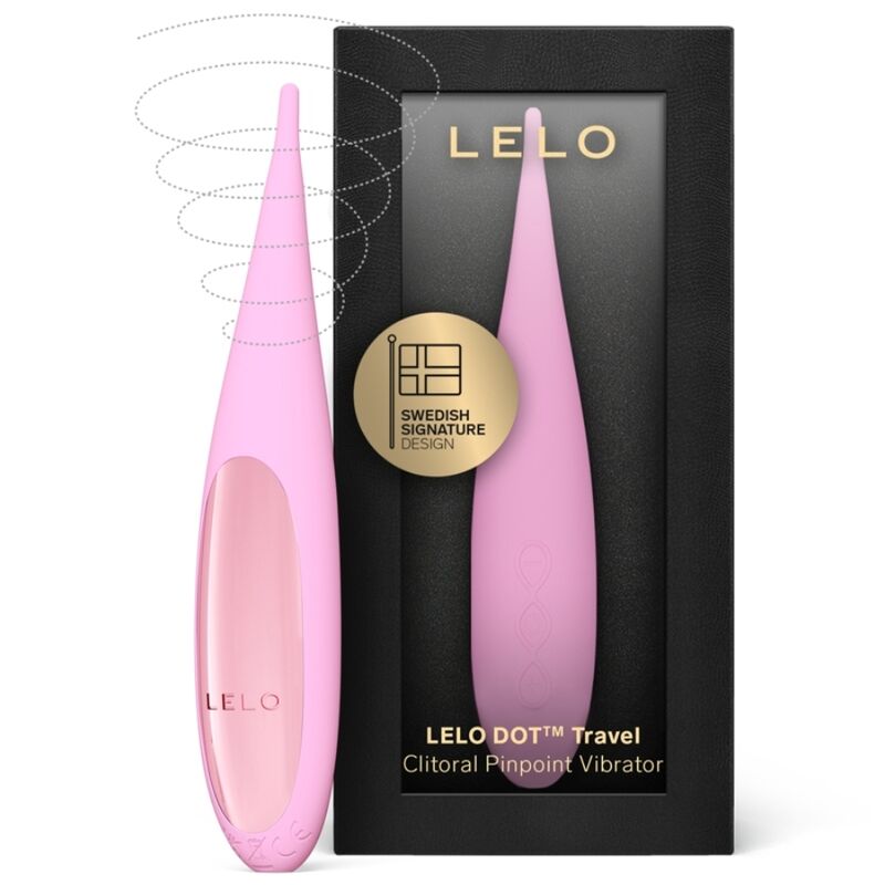 LELO Dot Travel Stimulateur Clitoris Rose — accessoires inclus