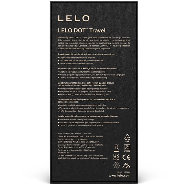 LELO Dot Travel Stimulateur Clitoris Violet — vue alternative