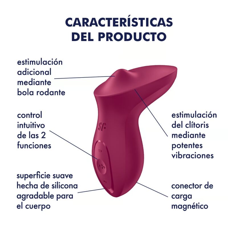 SATISFYER VIBRATOR VIBRATEUR EXCITERRR À POSER SUR CLITORIS FUCHSIA — vue arrière