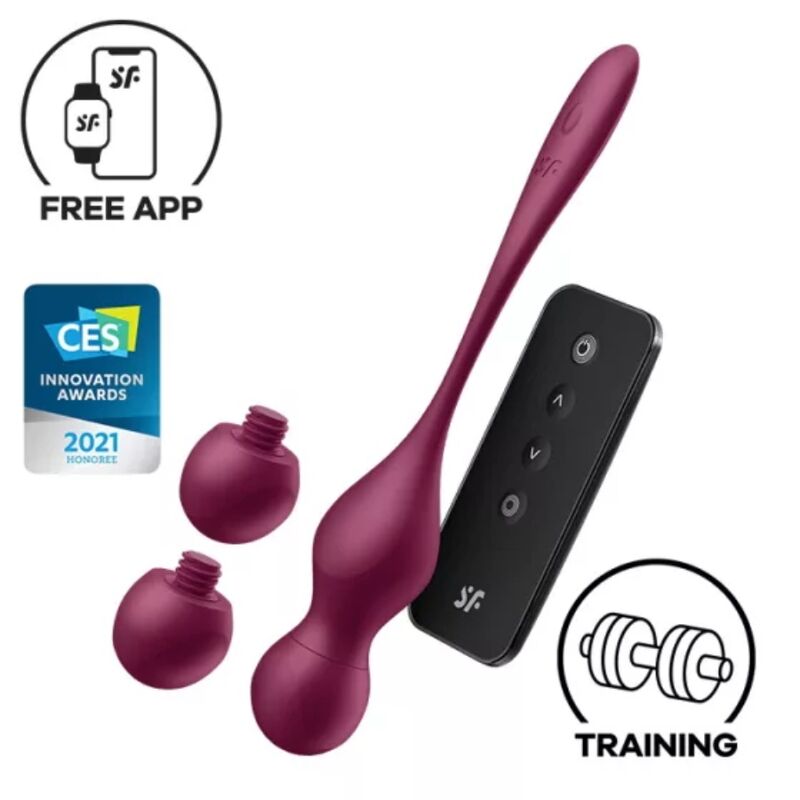 SATISFYER VIBRATOR Love Birds Vary Balles Vibrantes Application Gratuite Vin... - Aura Intime