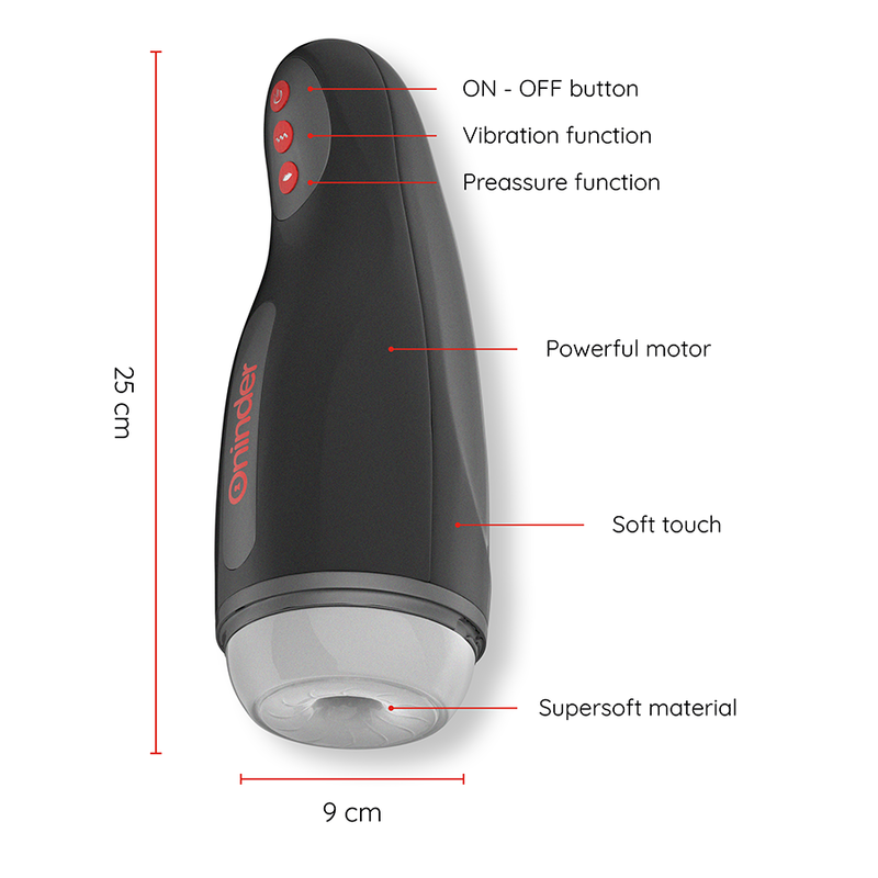ONINDER Masturbateur Rechargeable Homme Seoul 10 Vitesses - Appli... — vue détaillée