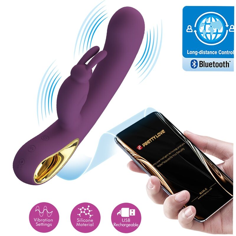 PRETTY LOVE FLIRTATION LIAM VIBRATEUR LAPIN STIMULATEUR POINT G VIOLET - Aura Intime