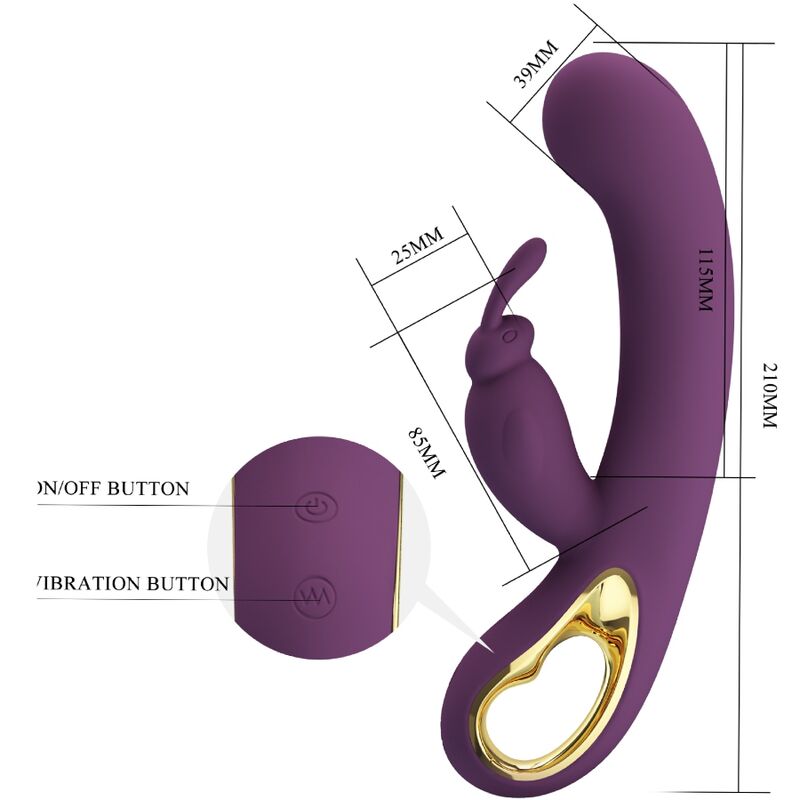 PRETTY LOVE FLIRTATION LIAM VIBRATEUR LAPIN STIMULATEUR POINT G VIOLET — vue alternative