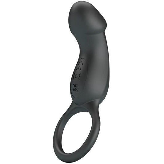 PRETTY LOVE MALE TRAE ANNEAU VIBRANT STIMULATEUR NOIR - Aura Intime