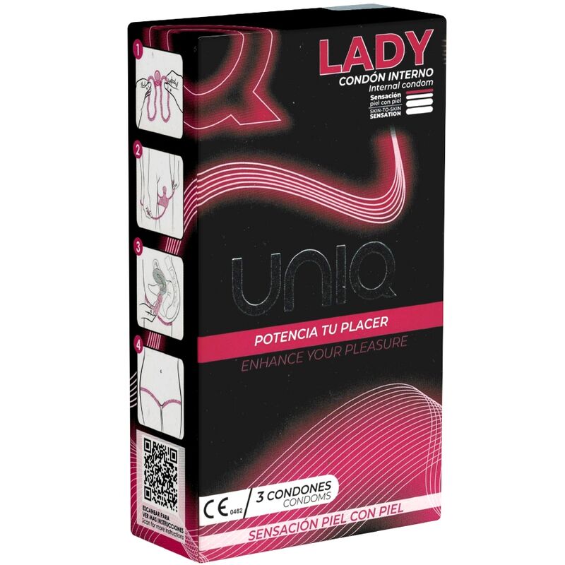 UNIQ Lady Condom Préservatifs Féminins Sans Latex Porte-Jarret... - Aura Intime