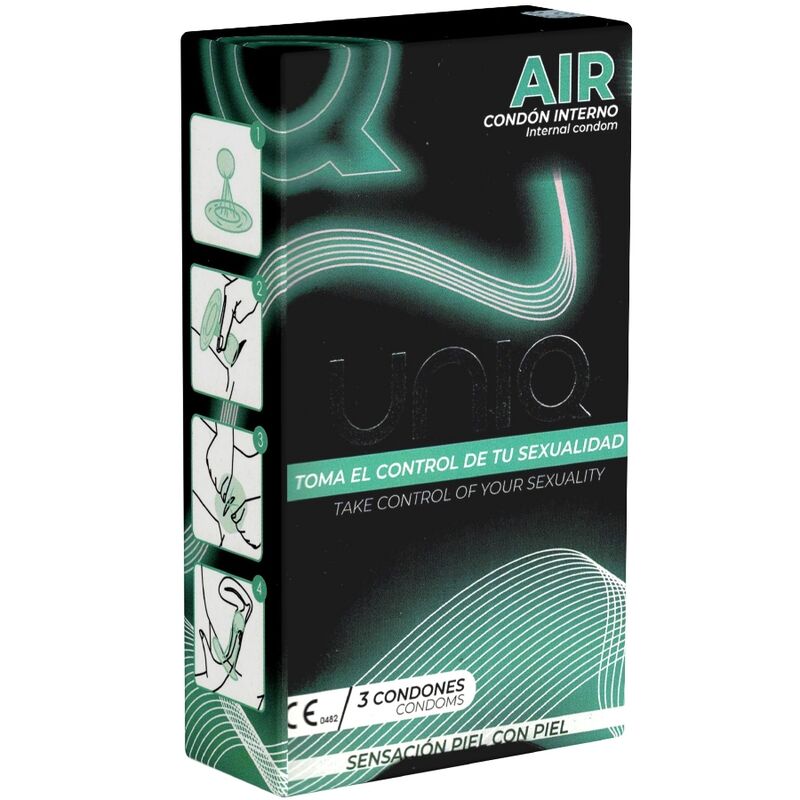 UNIQ Air Préservatif Féminin Sans Latex 3 Unités - Aura Intime