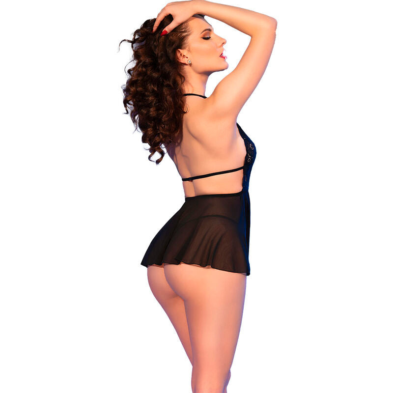 CHILIROSE BABYDOLLS Cr 4720 Babydoll & String Noir L — vue détaillée